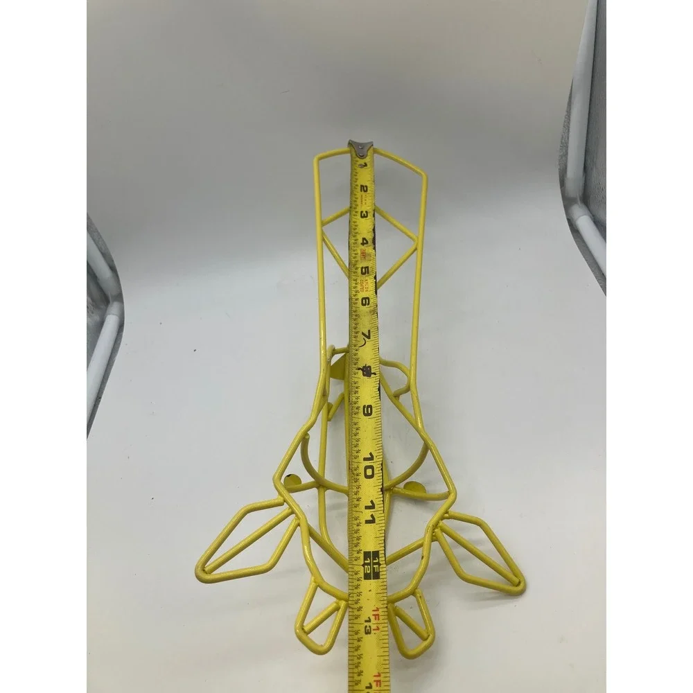 Set of 3 Yellow Metal Giraffe Wall Hooks Geometric Safari Nursery Decor 13.5in